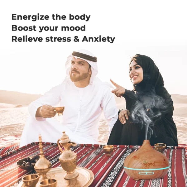 Smartphone with content on screen beside a potted plant against a white background with sunlight shadows.